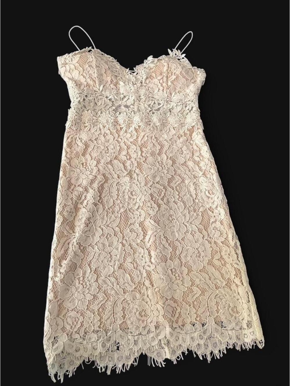 Forever 21 White Lace Bodycon Dress Small New with Tags